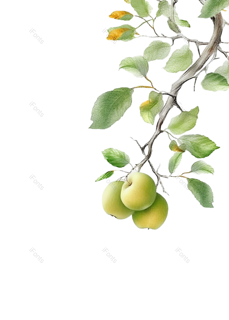 叶子图片,水果元素,树叶PNG,植物免抠素材